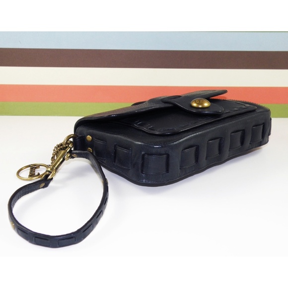 ❤️NEW COACH LEGACY THOMPSON BLACK LEATHER LARGE WRISTLET BAG 65TH ANNIVERSARY❤️ - Picture 7 of 9